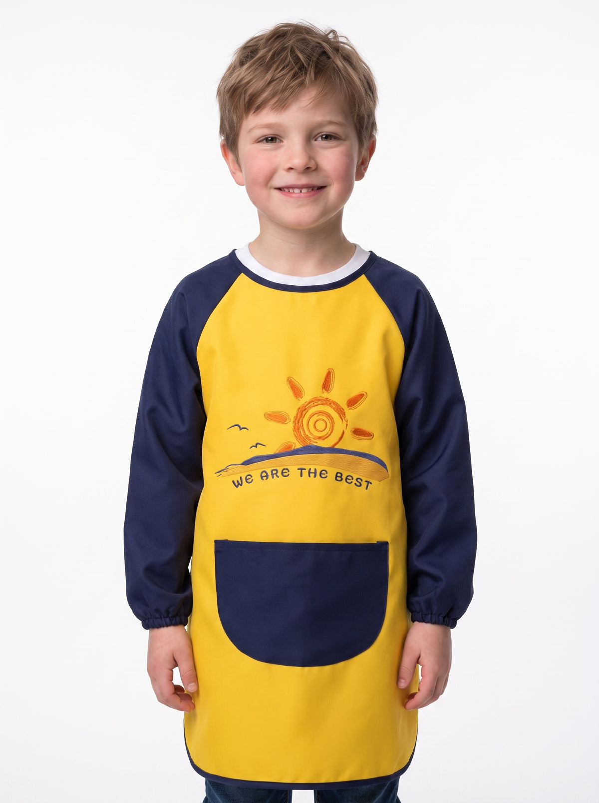 Tablier de Peinture Enfant Jaune Motif Soleil