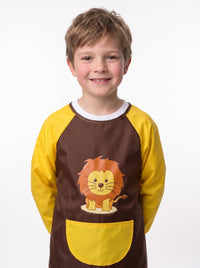 Tablier de Peinture Enfant Jaune Motif Lion