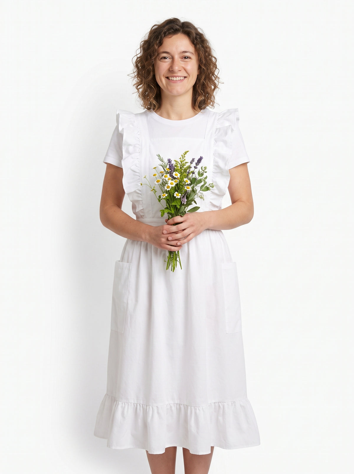 Tablier de Fleuriste en Lin et Coton avec Poches