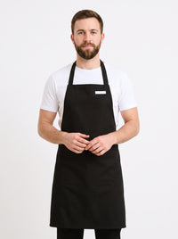 Tablier Japonais Long Noir Croisé au Dos