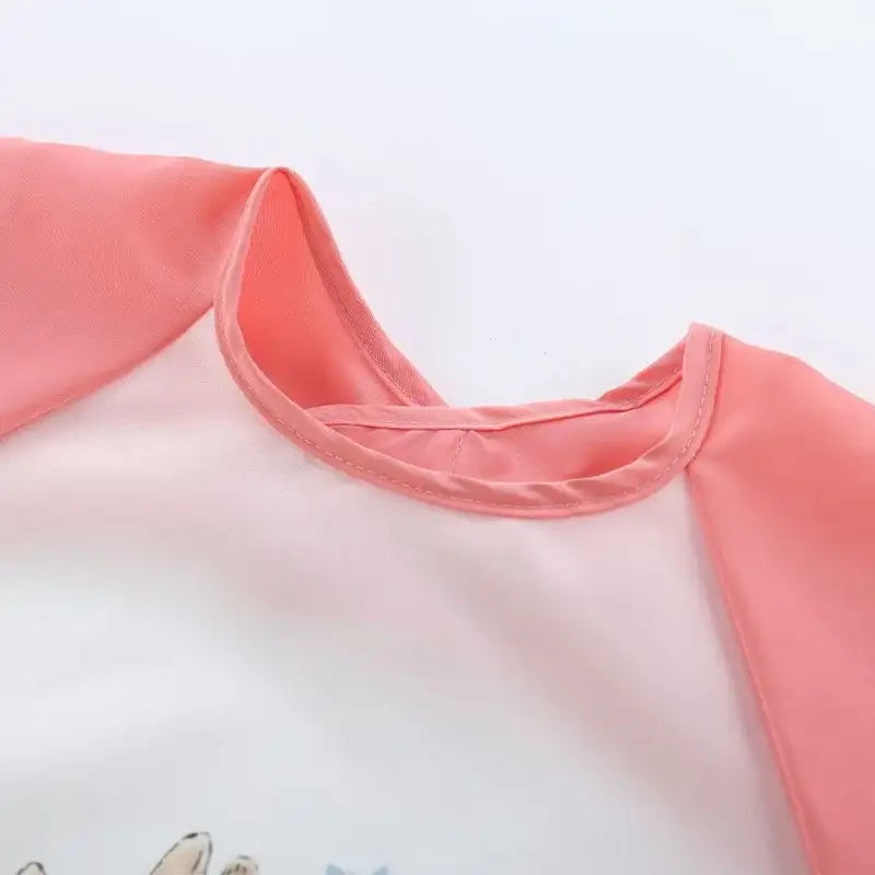 Cute Baby Bibs Toddler Baberos Bavoir Waterproof Long Sleeve Apron Cartoon Animals Children Feeding Smock Bib Baby