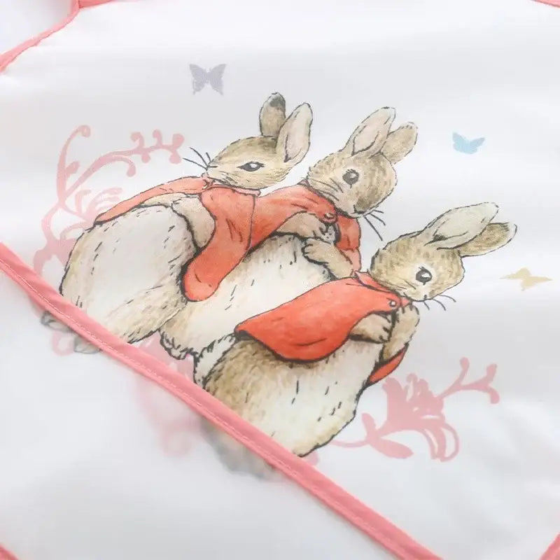 Cute Baby Bibs Toddler Baberos Bavoir Waterproof Long Sleeve Apron Cartoon Animals Children Feeding Smock Bib Baby