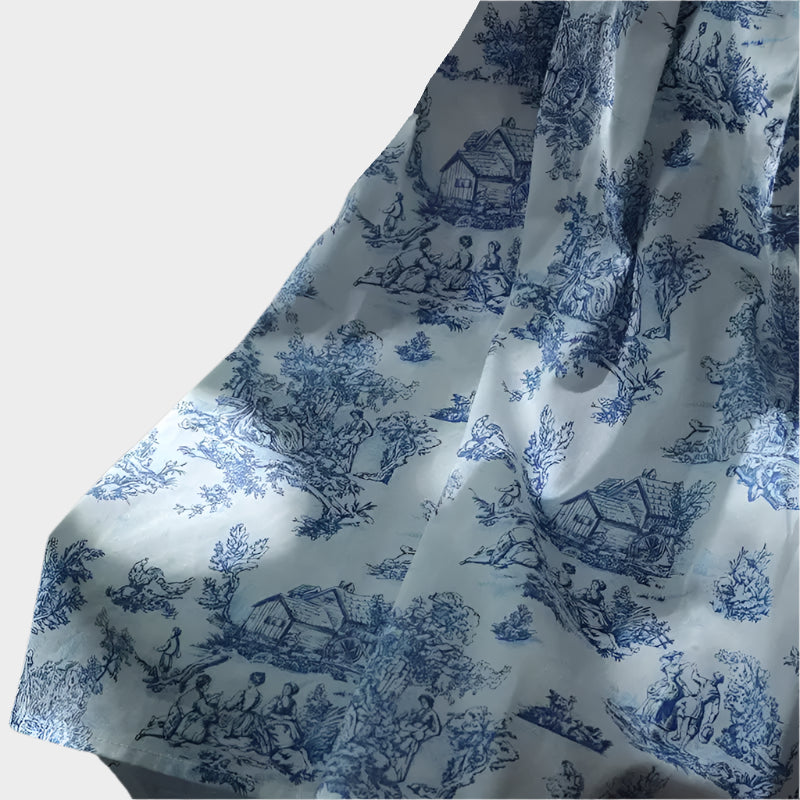 Long Waterproof Cotton Ruffled Apron for Kitchen Garden Women’s Cross-back Pinafore with Pockets for Cooking Baking