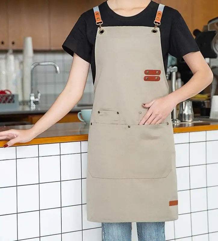 Tablier de cuisine Femme Chic beige