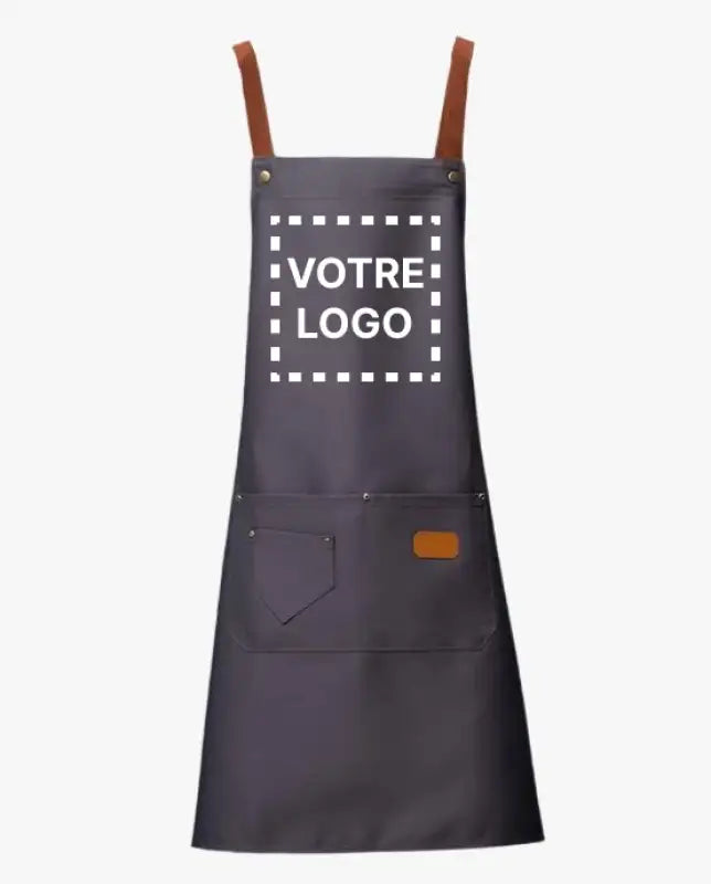 Tablier de Cuisine Personnalisé Gris - Gris