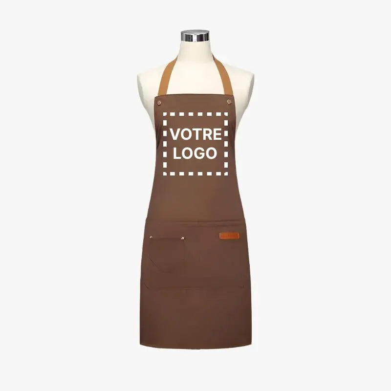 Tablier de Cuisine Personnalisé Marron