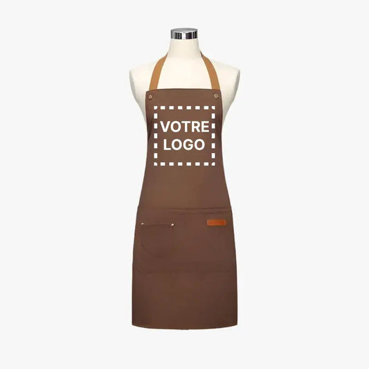 Tablier de Cuisine Personnalisé Marron - Marron