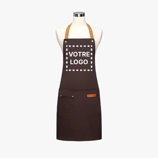 Tablier de Cuisine Personnalisé Marron Foncé - Marron foncé