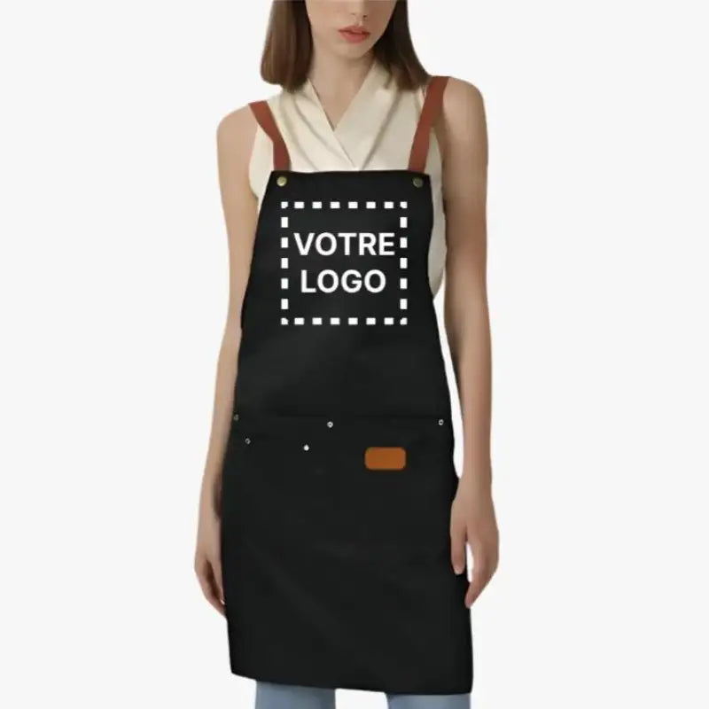 Tablier de Cuisine Personnalisé Noir - Noir