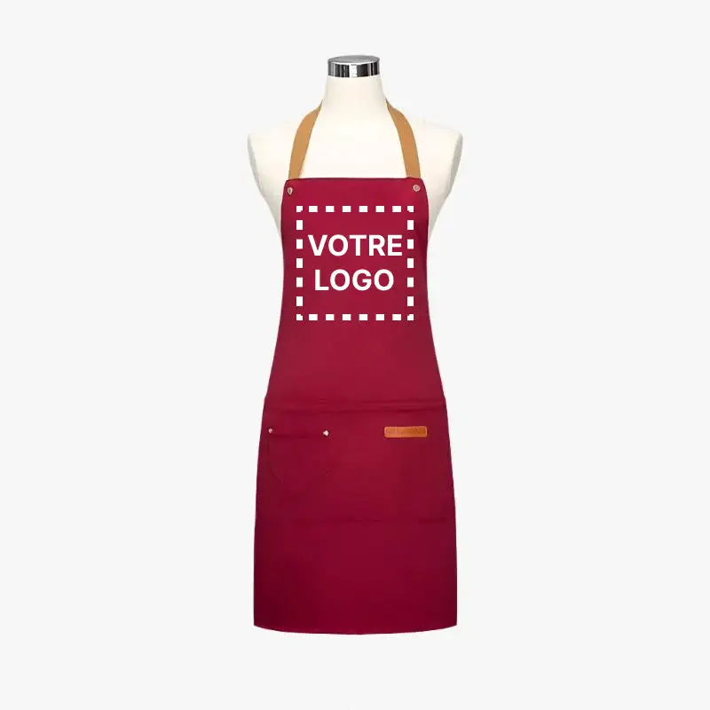 Tablier de Cuisine Personnalisé Rouge