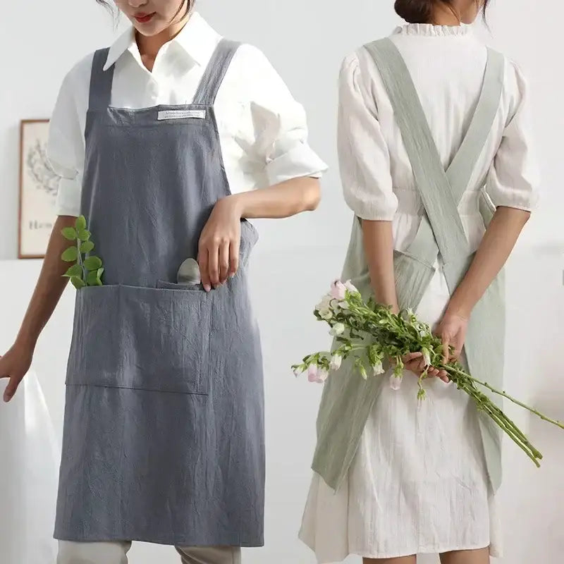 Tablier de Fleuriste en Lin Style Japonais