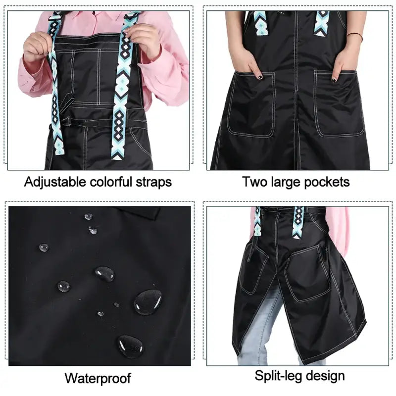 Long Korean Version Nylon Apron Makeup Studio Protective Work Clothes Flower Shop Coffee Shop Waterproof Fashionable