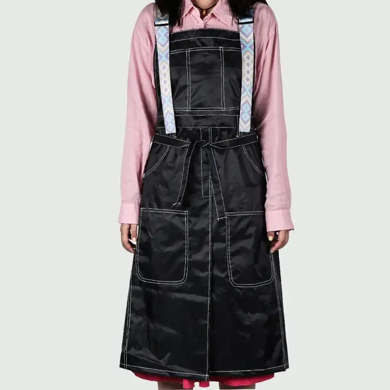 Long Korean Version Nylon Apron Makeup Studio Protective Work Clothes Flower Shop Coffee Shop Waterproof Fashionable