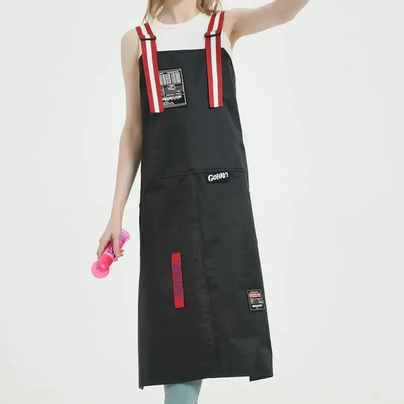 Long Korean Version Nylon Apron Makeup Studio Protective Work Clothes Flower Shop Coffee Shop Waterproof Fashionable