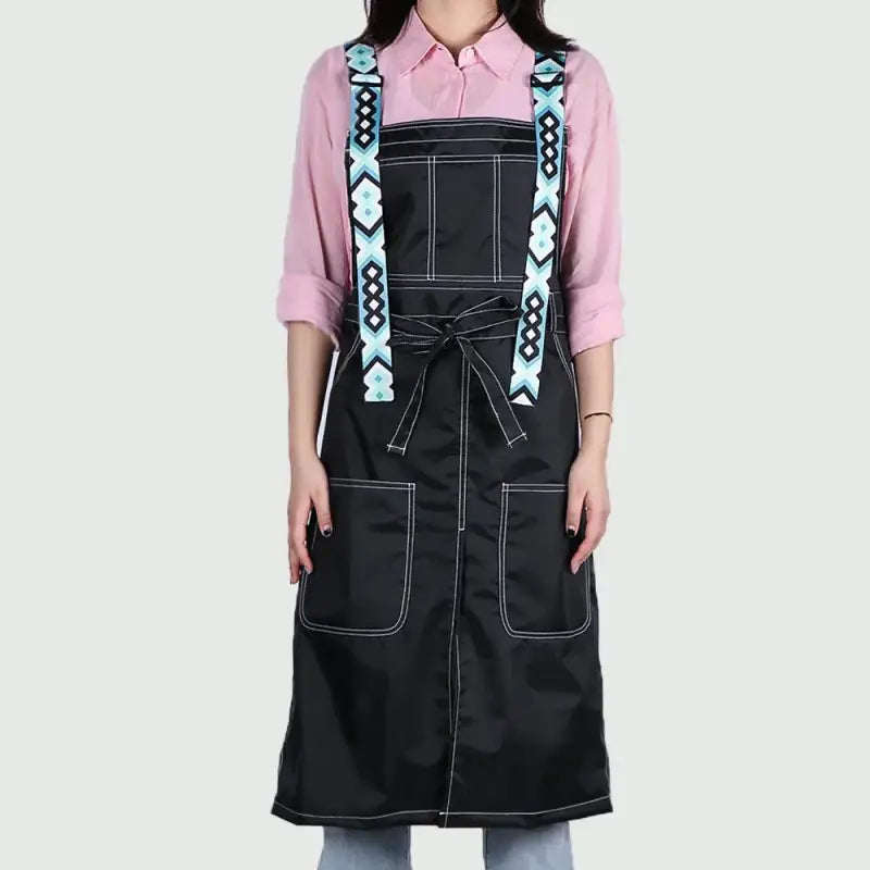 Long Korean Version Nylon Apron Makeup Studio Protective Work Clothes Flower Shop Coffee Shop Waterproof Fashionable