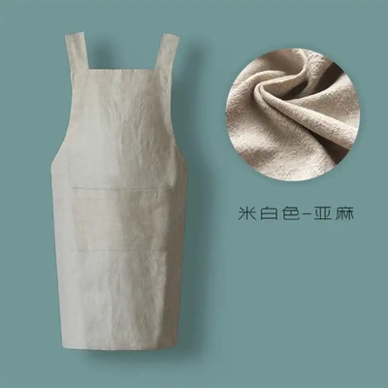 Cotton And Linen Apron Smock Women Men kitchen Anti-fouling Milk Tea Coffee Shop Florist Overalls Delantal Logo Print