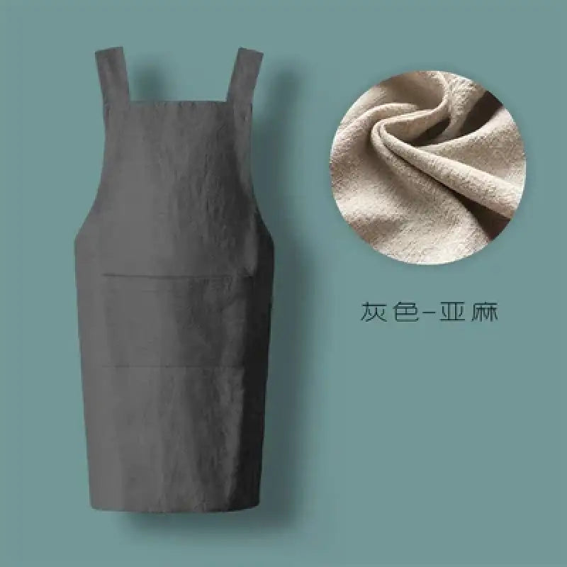 Cotton And Linen Apron Smock Women Men kitchen Anti-fouling Milk Tea Coffee Shop Florist Overalls Delantal Logo Print