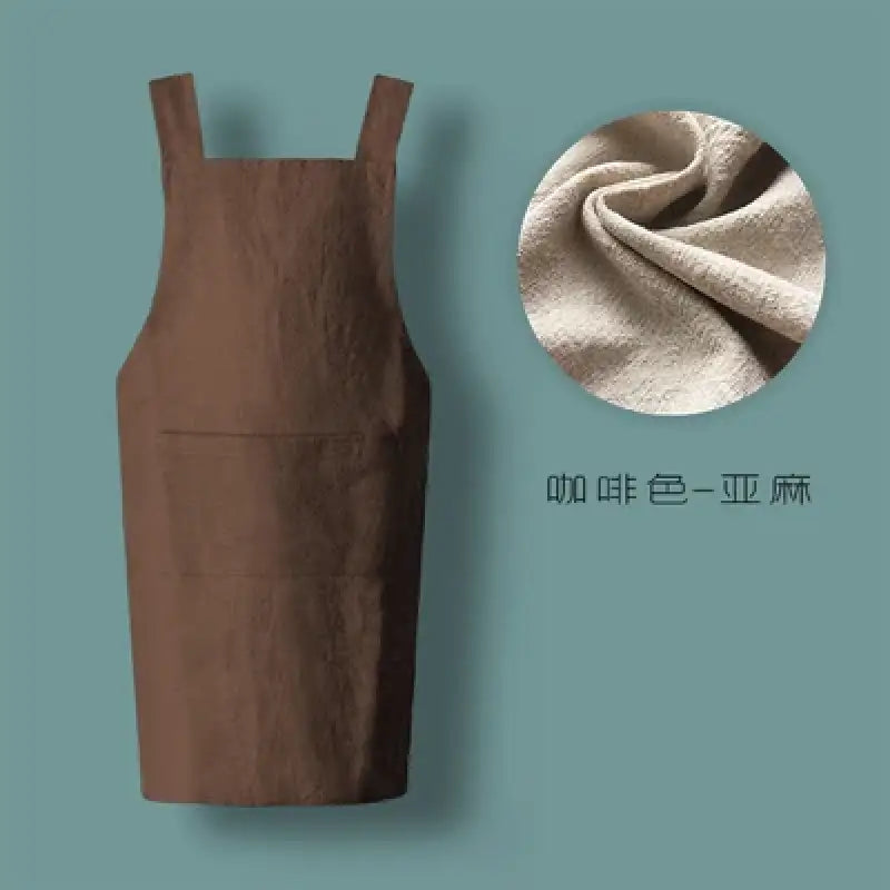 Cotton And Linen Apron Smock Women Men kitchen Anti-fouling Milk Tea Coffee Shop Florist Overalls Delantal Logo Print