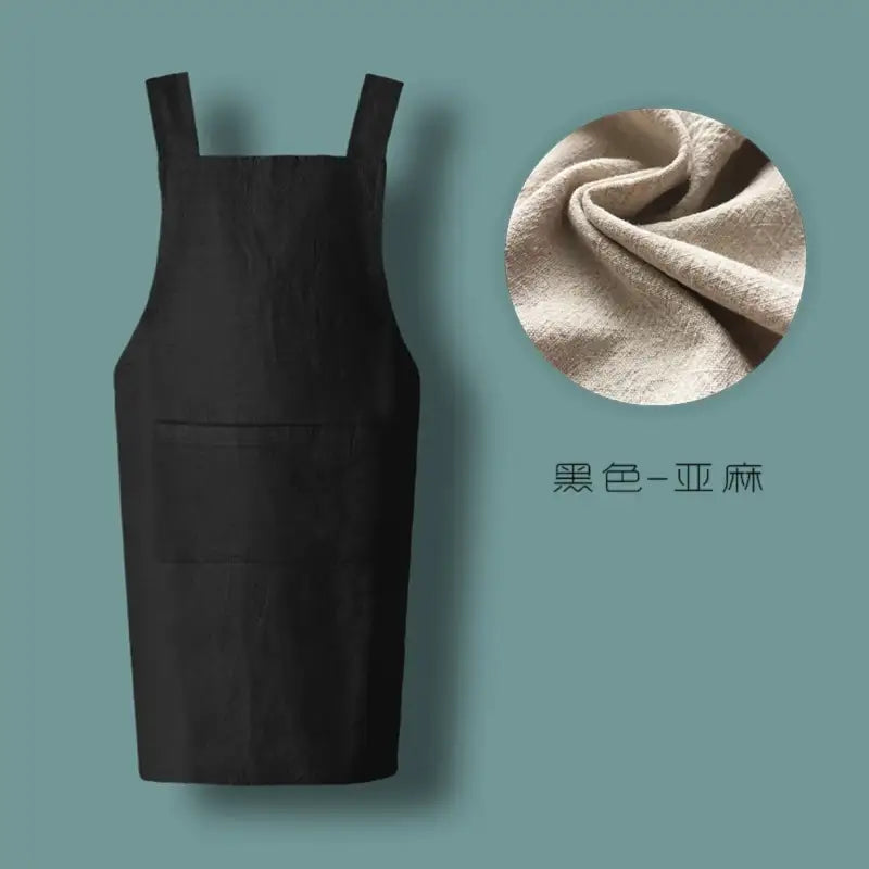 Cotton And Linen Apron Smock Women Men kitchen Anti-fouling Milk Tea Coffee Shop Florist Overalls Delantal Logo Print