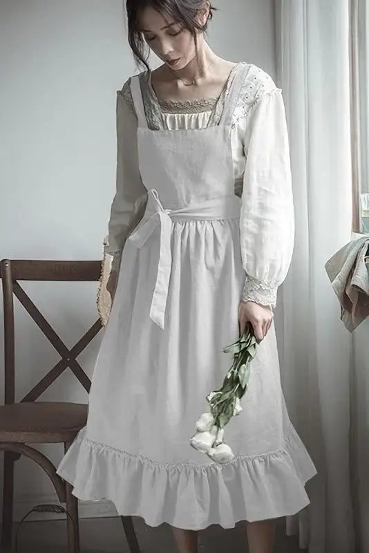 Tablier de Fleuriste Rétro en Coton et Lin