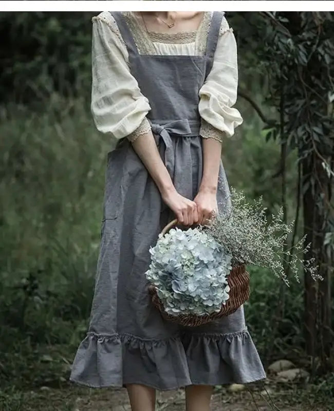 Tablier de Fleuriste Rétro en Coton et Lin