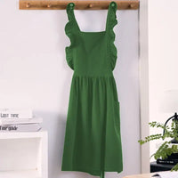 Tablier de Grand-Mère Vert en Coton