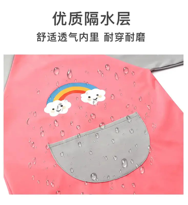 Children’s Waterproof Drawing Clothes Kindergarten Cover Dining Bib Waterproof Reverse Dressing Boys’ and Girls’ Aprons