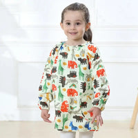 Tablier de Peinture Enfant Jaune Motifs Animaux
