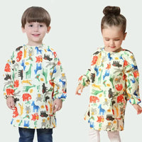 Tablier de Peinture Enfant Jaune Motifs Animaux