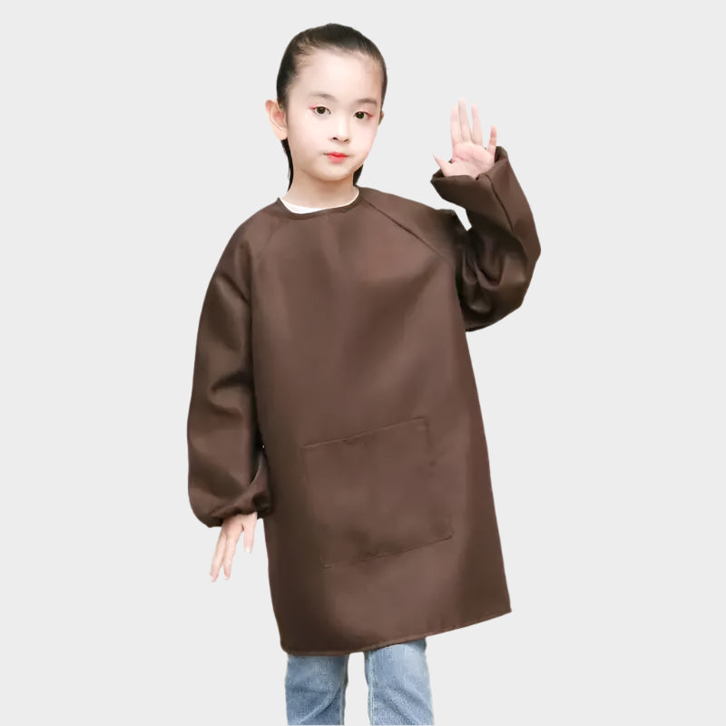 Customized School Name LOGO Kid Children’s Painting Art Waterproof Kindergarten Restaurant Anti-fouling Pockets