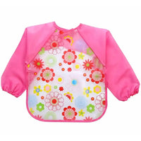 Tablier de Peinture Enfant Rose Motifs Fleurs