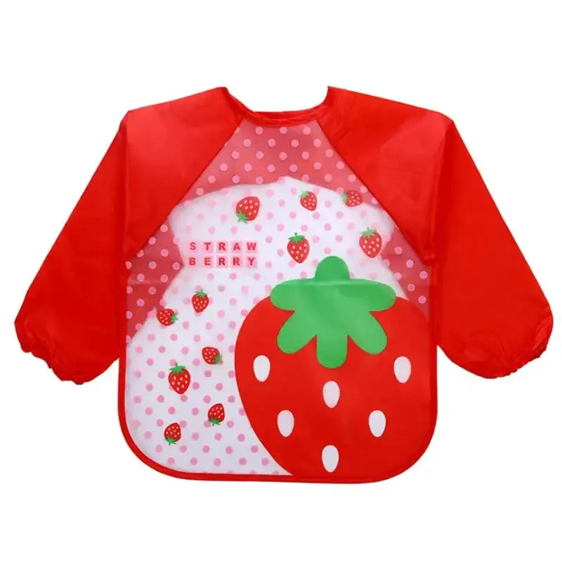 Waterproof Eating Smock Infant Toddler Baby Cartoon Long Sleeve Art Apron Feeding Bib for Boys Girls Soft Baby Bibs