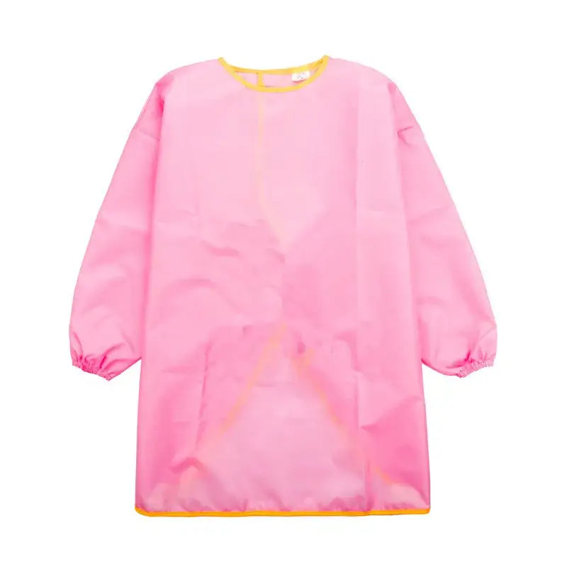 Children Long Sleeve Waterproof Apron for Kid School Art Craft Painting Kitchen Cook Baby Boy Girl Feeding Eat Smock