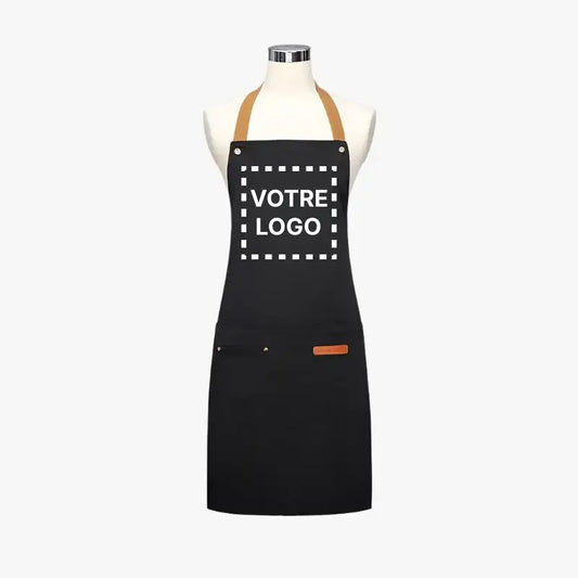 Tablier de Cuisine Personnalisé Noir - Noir