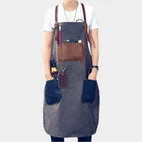 Tablier Denim & Cuir