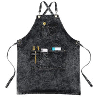 Tablier en Denim Épais Noir