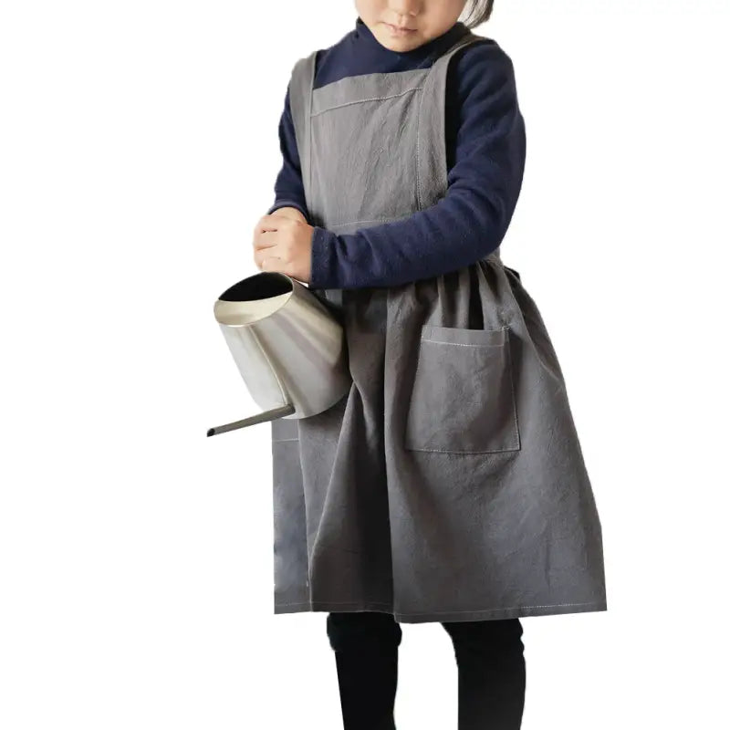 Tablier Japonais Fille gris