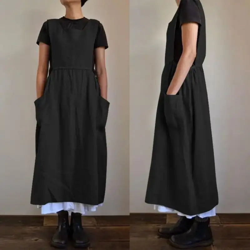 Tablier Japonais Long en Coton et Lin