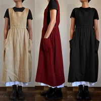 Tablier Japonais Long en Coton et Lin