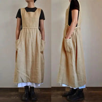 Tablier Japonais Long en Coton et Lin
