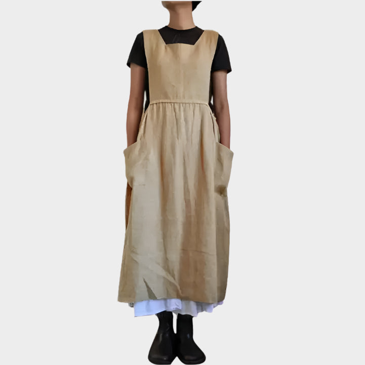Tablier Japonais Long en Coton et Lin