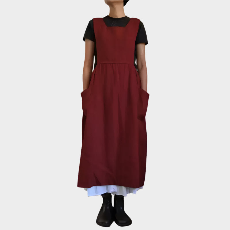 Tablier Japonais Long en Coton et Lin