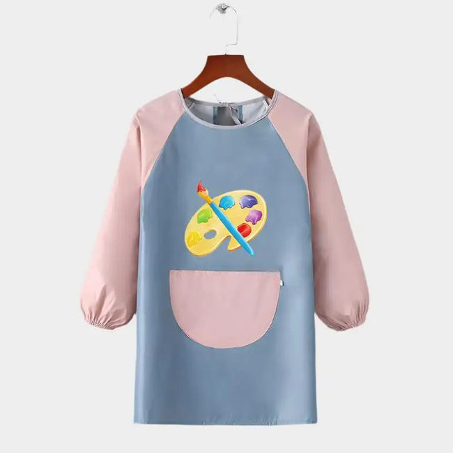 Tablier D'Art Long Pour Enfants - Motif Dinosaure | Tissu Imperméable, 2 Tailles (4-7 Ans Et 8-12 Ans) | Pour Peinture, Cuisine, Bricolage - 1