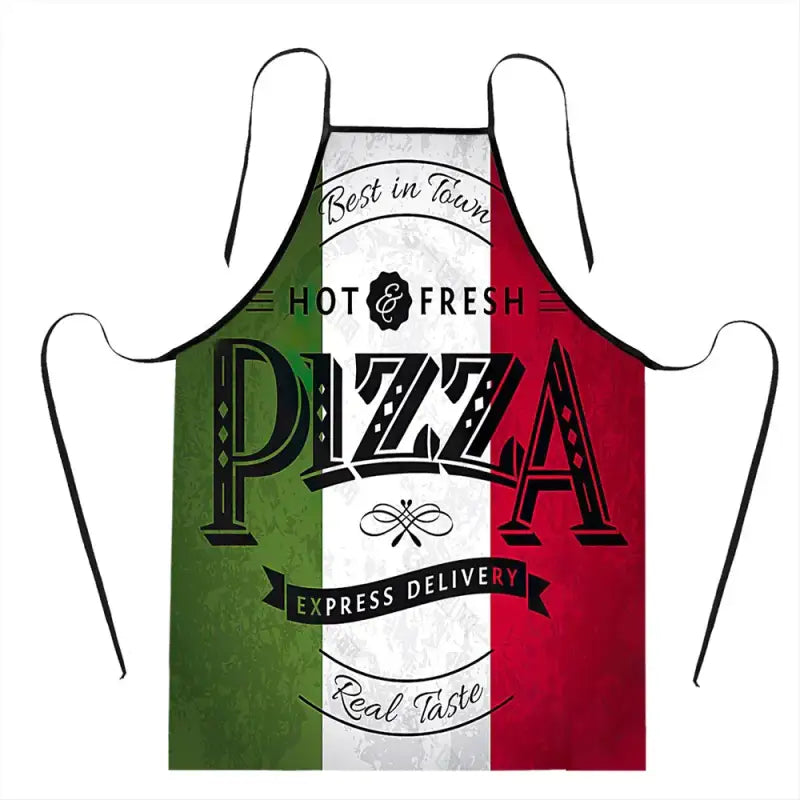 Retro Italian Flag Pizza Aprons Men Women Italy Pride Adult Unisex Kitchen Chef Bib Tablier Cuisine Cooking Baking