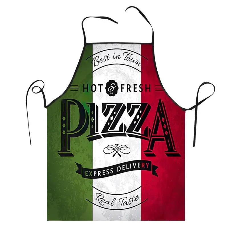 Retro Italian Flag Pizza Aprons Men Women Italy Pride Adult Unisex Kitchen Chef Bib Tablier Cuisine Cooking Baking