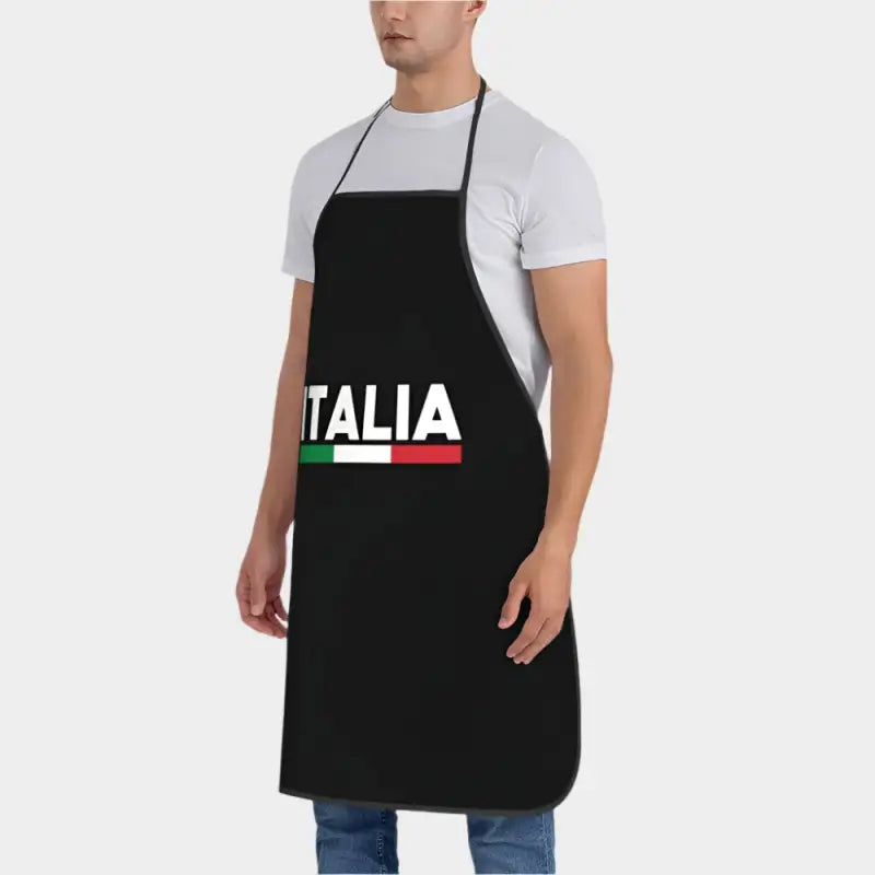Tablier Pizza Italien Noir - Noir / 72x52 cm