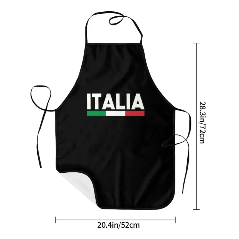 Tablier Pizza Italien Noir - Noir / 72x52 cm