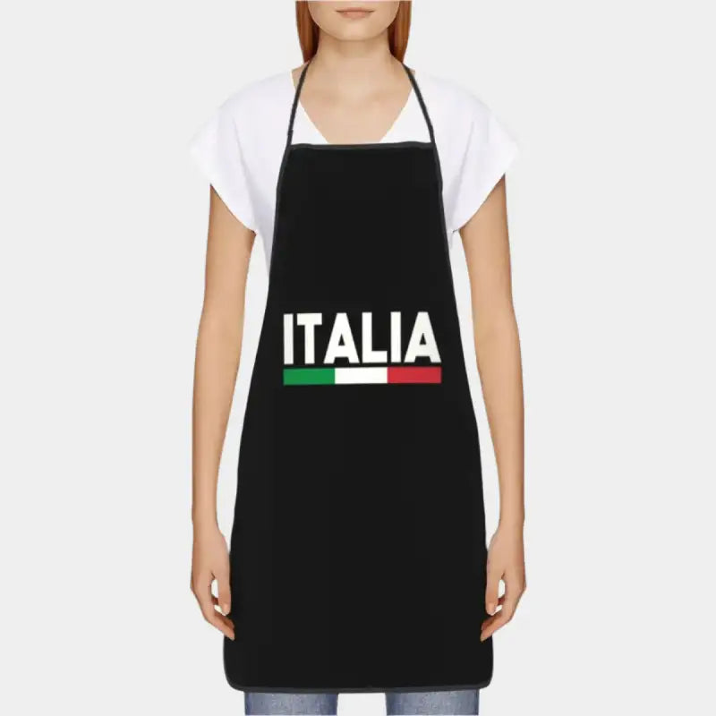 Tablier Pizza Italien Noir - Noir / 72x52 cm