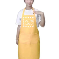 Tablier Prothésiste Ongulaire Personnalisé Jaune