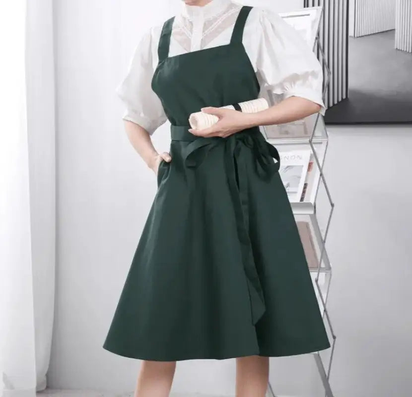 Tablier Robe Long vert